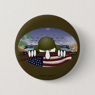 World War 2 Kilroy Basic Button