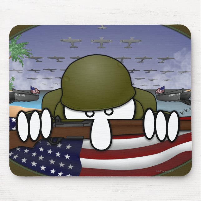 World War 2 Kilroy Mousepad (Front)
