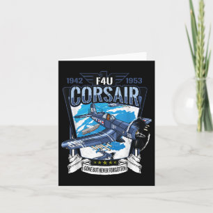World War 2 Military Fighter Aircraft American F4u Card