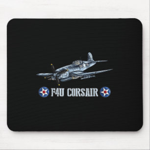 World War 2 Military Fighter Aircraft Wwii F4u Cor Mouse Mat