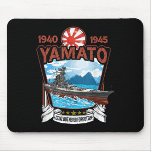 World War 2 Military Japanese Battleship Yamato Mouse Mat