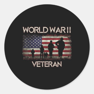 World War 2 Veteran S Classic Round Sticker