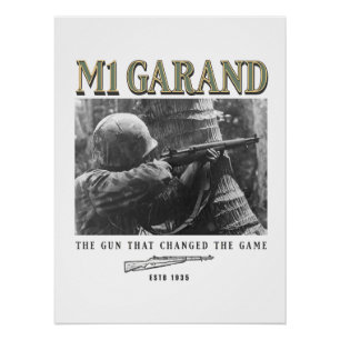 World War 2 Weapon M1 Garand Rifle Poster