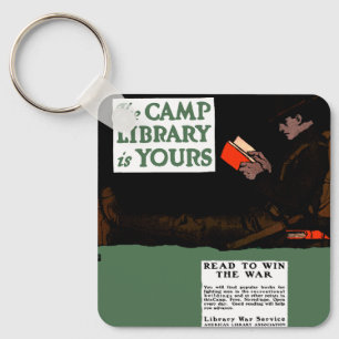 World War I Camp Library 1917 Military  Key Ring