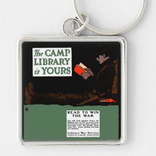 World War I Camp Library 1917 Military  Key Ring