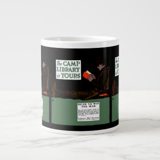 World War I Camp Library 1917 Military  Large Coffee Mug