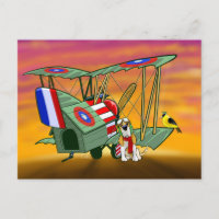World War I Flying Ace postcard