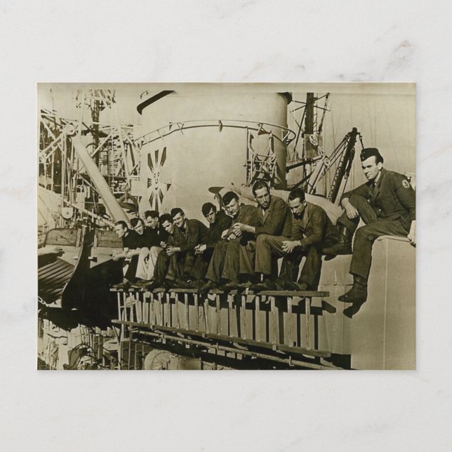 World War I, German sailors relaxing Postcard (Front)