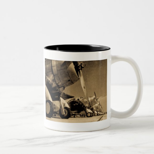 World War II Aeroplanes Douglas SBD Dauntlesses Two-Tone Coffee Mug (Right)