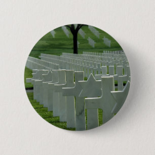 World War II cemetery, Memorial Day 6 Cm Round Badge