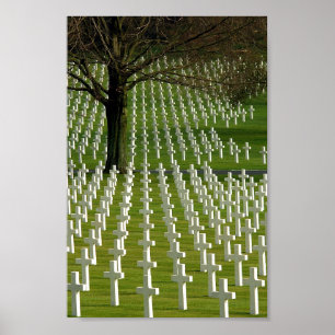 World War II cemetery, Memorial Day II Poster