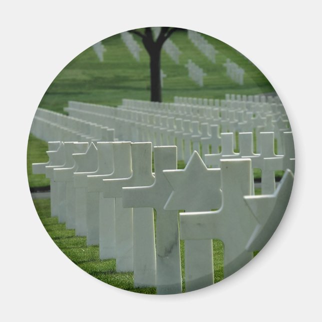 World War II cemetery, Memorial Day Magnet (Front)