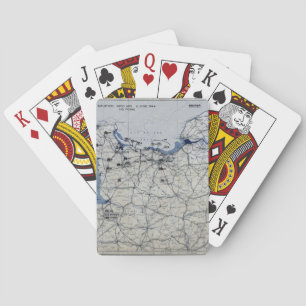 World War II D-Day Map June 6, 1944 Playing Cards