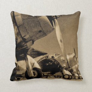 World War II Douglas SBD Dauntless Bomber Planes Cushion