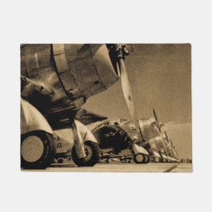World War II Douglas SBD Dauntless Bomber Planes Doormat