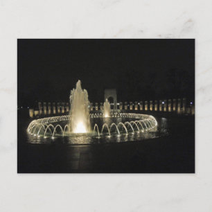 World War II Memorial at Night Washington DC Postcard