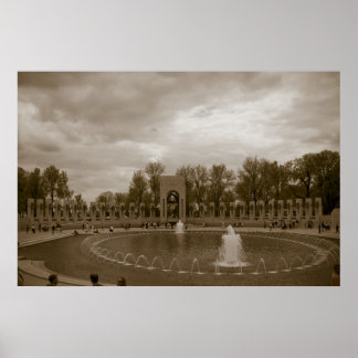 World War II Memorial Old Time Print