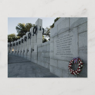World War II Memorial Postcard