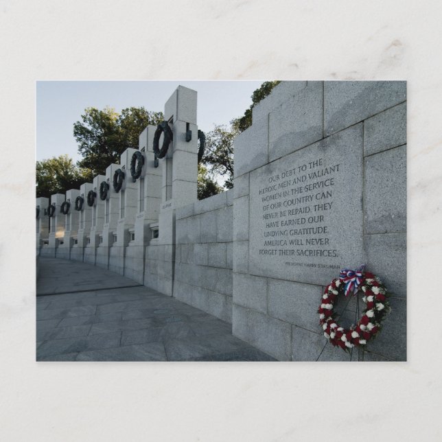 World War II Memorial Postcard (Front)