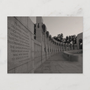 World War II Memorial Postcard