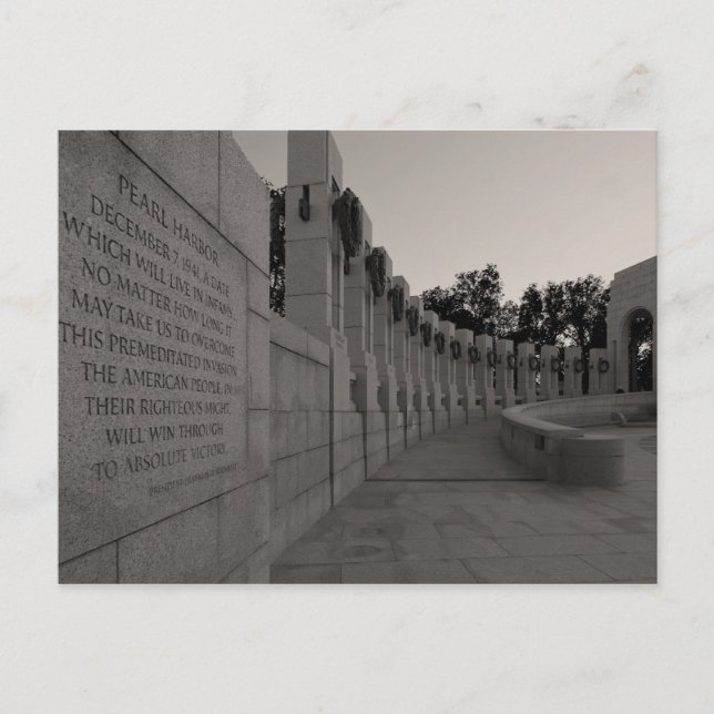 World War II Memorial Postcard (Front)