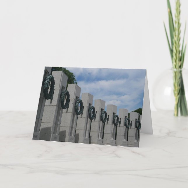 World War II Memorial Wreaths I Holiday Card (Front)