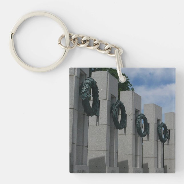 World War II Memorial Wreaths I Key Ring (Front)