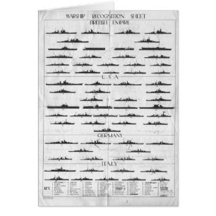 World War II Navy Battleship Recognition Chart