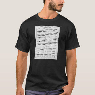 World War II Navy Battleship Recognition Chart T-Shirt