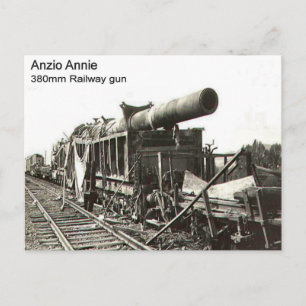 World War II    Railway gun, Anzio Annie Postcard