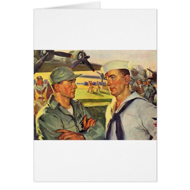 World War II soldier meets sailor (Front)