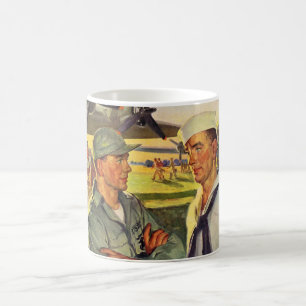 World War II soldier meets sailor Coffee Mug