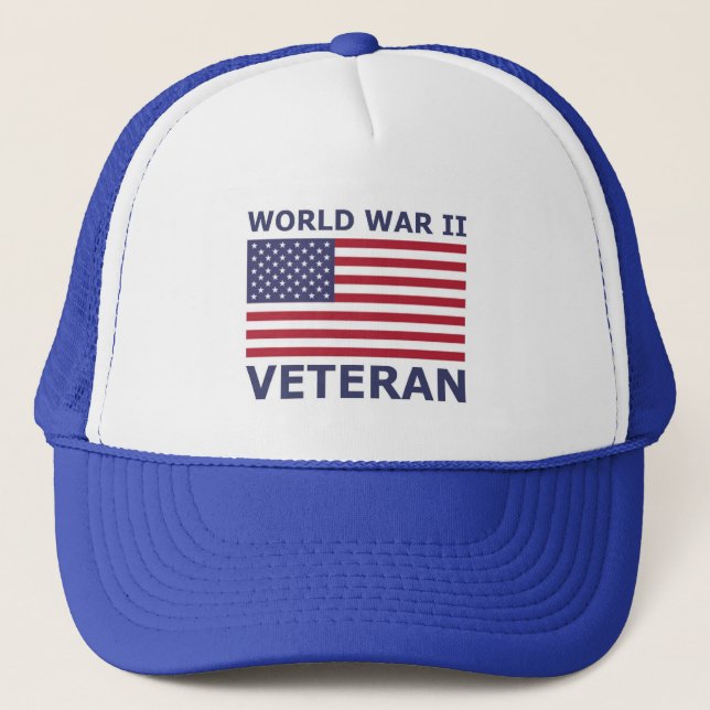 WORLD WAR II VETERAN TRUCKER HAT (Front)