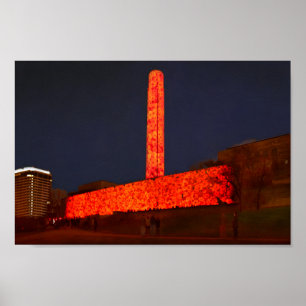 World War One Museum and Memorial Poppy Display Poster
