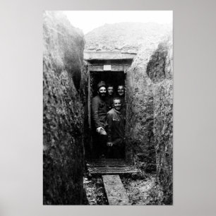 World War One Soldiers In Trench - Circa 1916 Poster