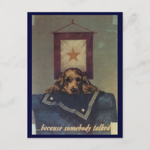 World War Postcards, Loose Lips Sink Ships! Postcard