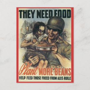 World War Postcards, War Work Effort - Crops Postcard