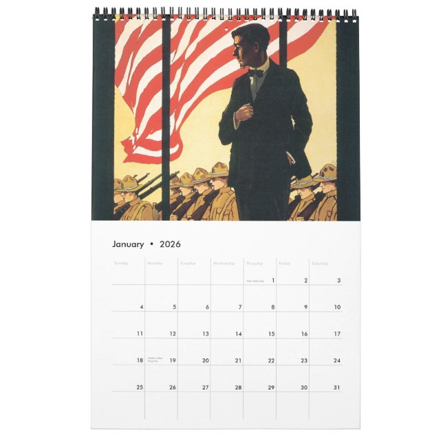 World War Poster Calendar (Jan 2026)