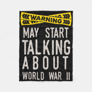 World War Two 2 Ww2 History Lover Funny Fans Gifts Fleece Blanket