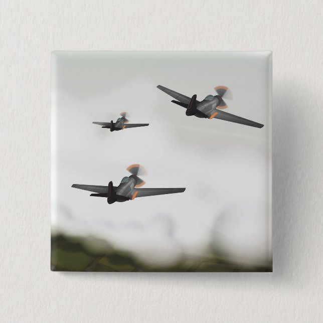 World War Two Aeroplanes 15 Cm Square Badge (Front)