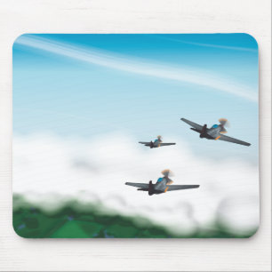 World War Two Aeroplanes Mouse Mat