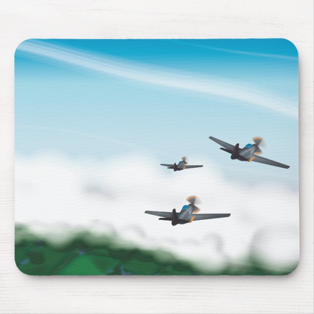 World War Two Aeroplanes Mouse Mat (Front)