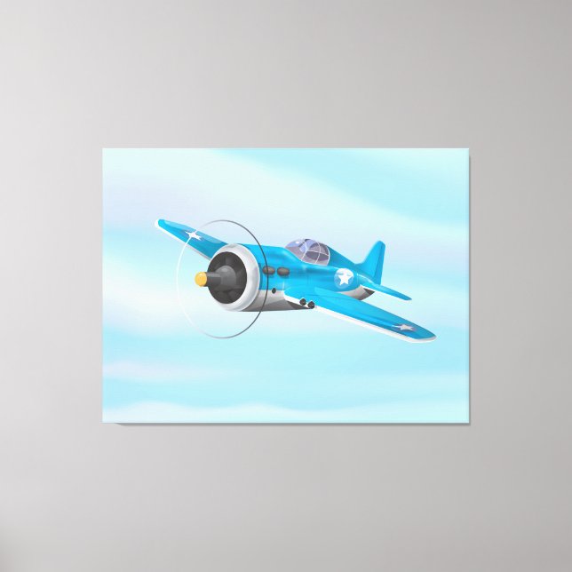 World War Two Fighter Aircraft Canvas Print (Front)