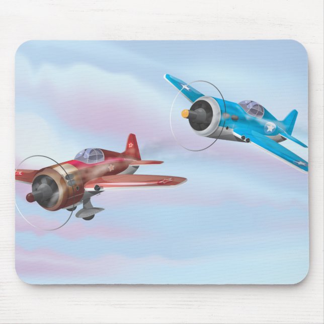 World War Two Fighter Aircraft Mouse Mat (Front)