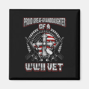 World War Two Veteran Proud Great Granddaughter Ww Magnet