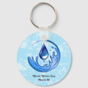 World Water Day Save Water Save Earth Key Ring