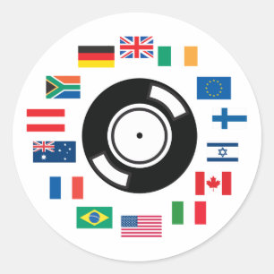 World Wide DJ Classic Round Sticker