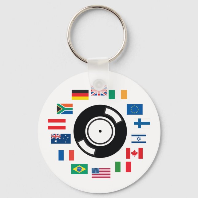 World Wide DJ Key Ring (Front)