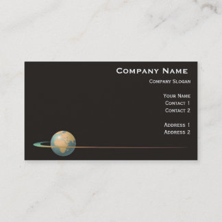 World Wide Globe Swish Accent Business Card