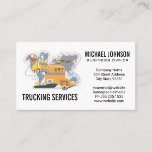 World Wide Shipping Transport Business Card